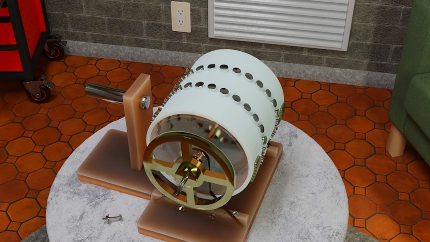 Toto je motor s permanentním magnetem využívající magnetické odpuzování